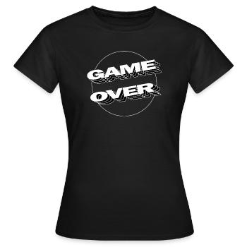 GAME OVER - Frauen T-Shirt - Schwarz - Vorne - AI Model Female 172 dark (172cm)