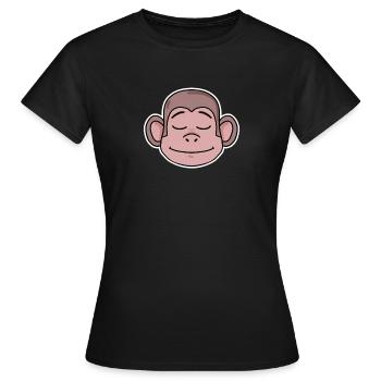 Animal à tête de singe - T-shirt Femme - noir - Devant - AI Model Female 172 dark (172cm)