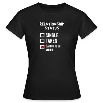 Comic Anime Pop Culture Asian Statement Asia - Women's T-Shirt - black - Front - AI Model Female 172 dark (172cm)
