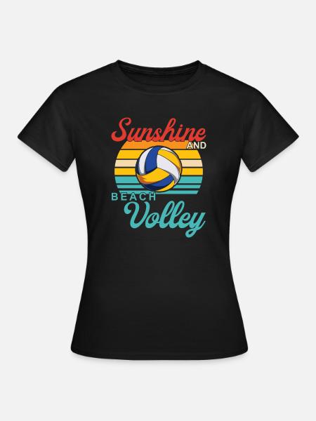 Design Beachvolleyball - Frauen T-Shirt - Schwarz