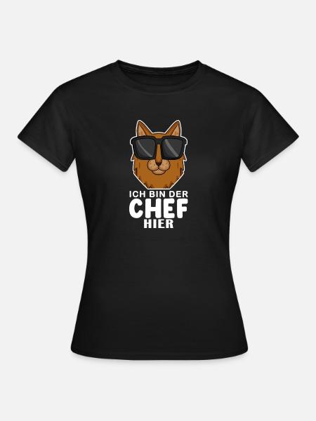 coole Katze - Somali Katze Spruch - Frauen T-Shirt - Schwarz