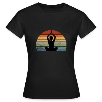 Méditation - T-shirt Femme - noir - Devant - AI Model Female 172 dark (172cm)