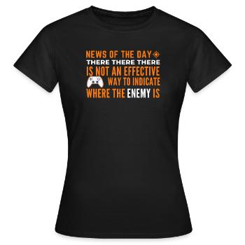 Hinweis, um den Feind zu finden - Frauen T-Shirt - Schwarz - Vorne - AI Model Female 172 dark (172cm)