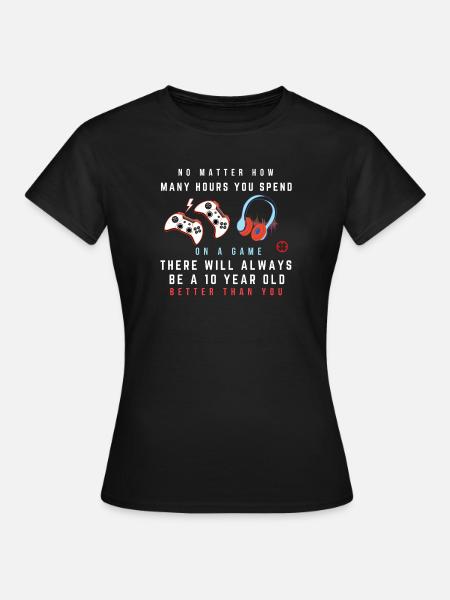 Spielrivalität Witz Abschlag - Frauen T-Shirt - Schwarz