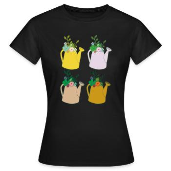Arrosoir 4 - T-shirt Femme - noir - Devant - AI Model Female 172 dark (172cm)