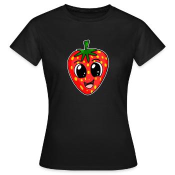 Fraises Fraises - T-shirt Femme - noir - Devant - AI Model Female 172 dark (172cm)