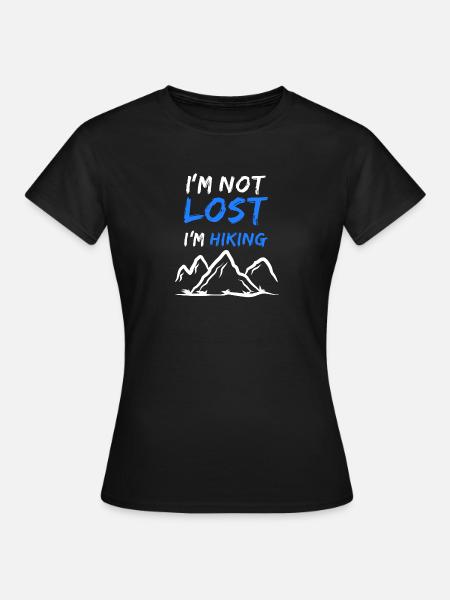Wanderer Statement Klettersteig Wanderung Wandern - Frauen T-Shirt - Schwarz