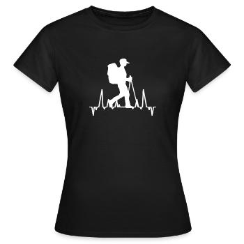 Randonnée Randonnée Randonnée Déclaration Itinéraires de randonnée Nature - T-shirt Femme - noir - Devant - AI Model Female 172 dark (172cm)