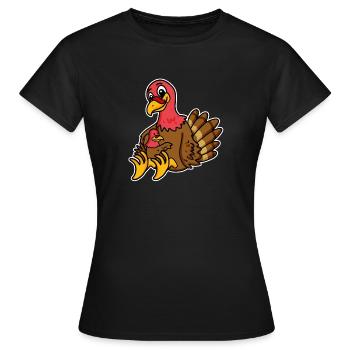 Famille Turquie - Turquie avec bébé - Turquie - T-shirt Femme - noir - Devant - AI Model Female 172 dark (172cm)