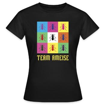 Team Ameise - Frauen T-Shirt - Schwarz - Vorne - AI Model Female 172 dark (172cm)