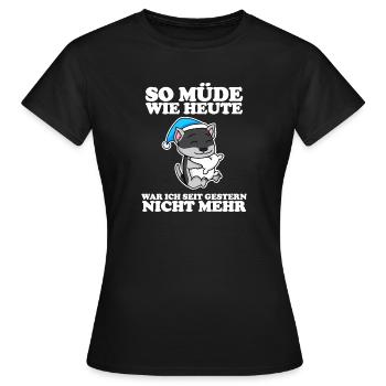 Schlafen Ausschlafen Faul - Frauen T-Shirt - Schwarz - Vorne - AI Model Female 172 dark (172cm)
