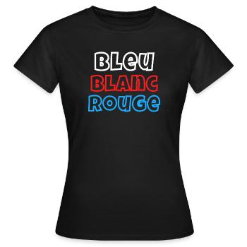 France, je suis Français, drapeau Français - T-shirt Femme - noir - Devant - AI Model Female 172 dark (172cm)