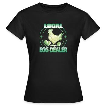 Local egg dealer - Frauen T-Shirt - Schwarz - Vorne - AI Model Female 172 dark (172cm)