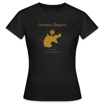 Empire allemand - T-shirt Femme - noir - Devant - AI Model Female 172 dark (172cm)