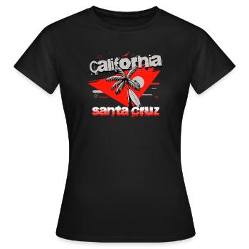 Santa Cruz Californie Surf - T-shirt Femme - noir - Devant - AI Model Female 172 dark (172cm)