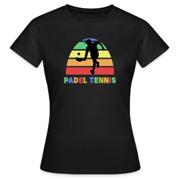 Sport Padel Tennis Balles de loisir Raquettes - T-shirt Femme - noir - Devant - AI Model Female 172 dark (172cm)