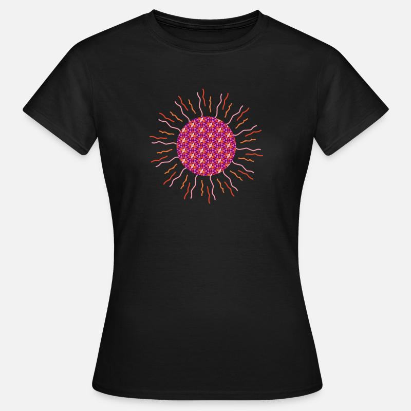 Sun mandala pink - Women's T-Shirt - black