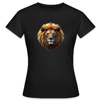 Lion, tête de lion - T-shirt Femme - noir - Devant - AI Model Female 172 dark (172cm)