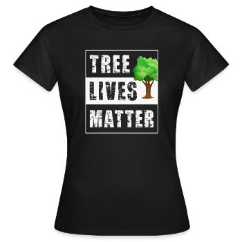 Tree Trees - Women's T-Shirt - black - Front - AI Model Female 172 dark (172cm)