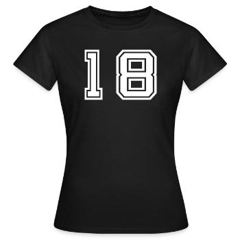 18th birthday of legal age - Women's T-Shirt - black - Front - AI Model Female 172 dark (172cm)