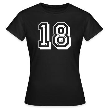 18th birthday of legal age - Women's T-Shirt - black - Front - AI Model Female 172 dark (172cm)
