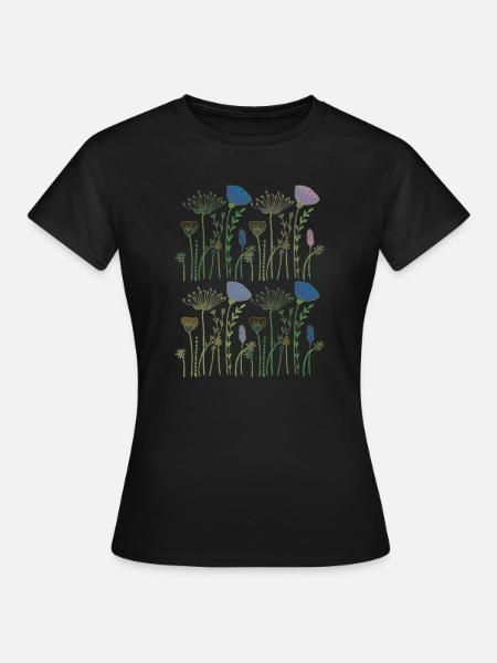 trockenblumen blumenwiese - Frauen T-Shirt - Schwarz