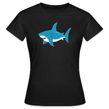 Requin - T-shirt Femme - noir - Devant - AI Model Female 172 dark (172cm)