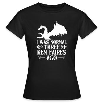 Marché médiéval - T-shirt Femme - noir - Devant - AI Model Female 172 dark (172cm)