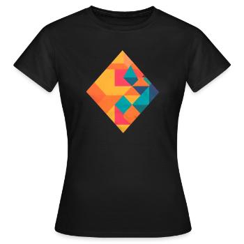 Colorful geometry - Women's T-Shirt - black - Front - AI Model Female 172 dark (172cm)