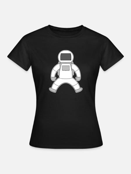 Astronaut Motiv - Frauen T-Shirt - Schwarz