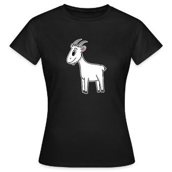 Chèvre Chèvre Chèvre - T-shirt Femme - noir - Devant - AI Model Female 172 dark (172cm)
