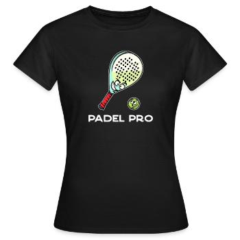 Padelspiel Schmetterball Padel Statement Schläger - Frauen T-Shirt - Schwarz - Vorne - AI Model Female 172 dark (172cm)