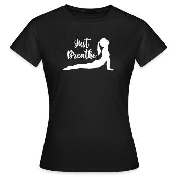 Yoga Geschenkidee - Namaste - Frauen T-Shirt - Schwarz - Vorne - AI Model Female 172 dark (172cm)