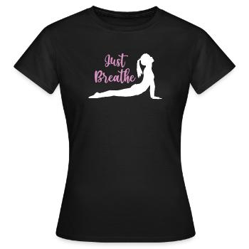 Yoga Geschenkidee - Namaste - Frauen T-Shirt - Schwarz - Vorne - AI Model Female 172 dark (172cm)