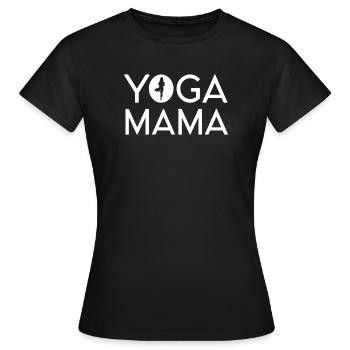 Yoga Mama - T-shirt Femme - noir - Devant - AI Model Female 172 dark (172cm)