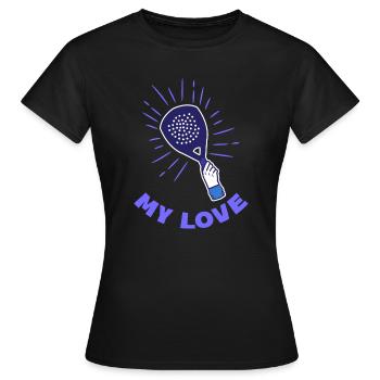 Racket Statement Padel Serve Statement Sport - Women's T-Shirt - black - Front - AI Model Female 172 dark (172cm)
