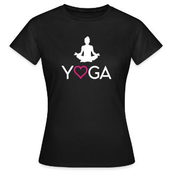 Yoga - Women's T-Shirt - black - Front - AI Model Female 172 dark (172cm)