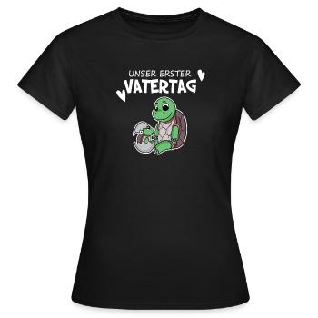 Vatertag - erster Vatertag Geschenk - Frauen T-Shirt - Schwarz - Vorne - AI Model Female 172 dark (172cm)