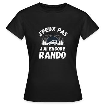 J ai encore randonnée 1 - T-shirt Femme - noir - Devant - AI Model Female 172 dark (172cm)