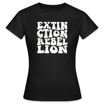 Extinction Rebellion Retro weiss - Frauen T-Shirt - Schwarz - Vorne - AI Model Female 172 dark (172cm)