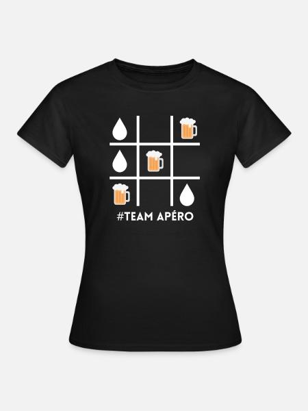 Apéro-Team, Bier, Bierfan - Frauen T-Shirt - Schwarz