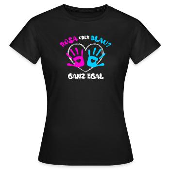 Elternteil Schwanger Statement Herz Familienglück - Frauen T-Shirt - Schwarz - Vorne - AI Model Female 172 dark (172cm)