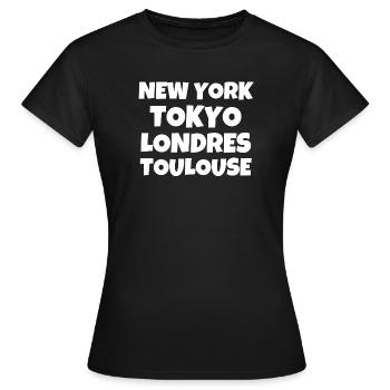Toulouse, ich liebe Toulouse, Okzitanien - Frauen T-Shirt - Schwarz - Vorne - AI Model Female 172 dark (172cm)
