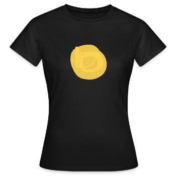 The yellow circle - Women's T-Shirt - black - Front - AI Model Female 172 dark (172cm)