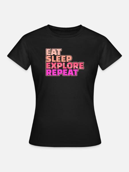 Bergsteigen Wanderer Wanderung Wandern Statement - Frauen T-Shirt - Schwarz