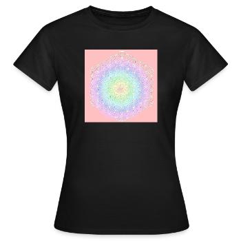 Flower of Life White - 5th Dimension - Women's T-Shirt - black - Front - AI Model Female 172 dark (172cm)