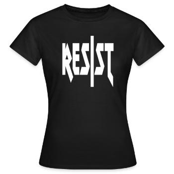 Stehen und widerstehen - Frauen T-Shirt - Schwarz - Vorne - AI Model Female 172 dark (172cm)