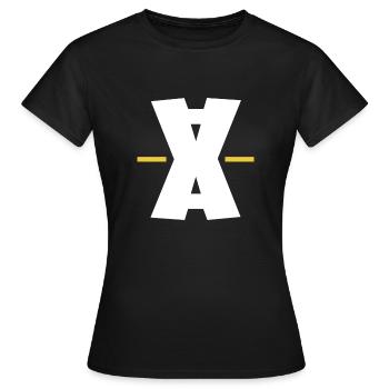 Digitale Kunst mit Doppel-X-Strich - Frauen T-Shirt - Schwarz - Vorne - AI Model Female 172 dark (172cm)