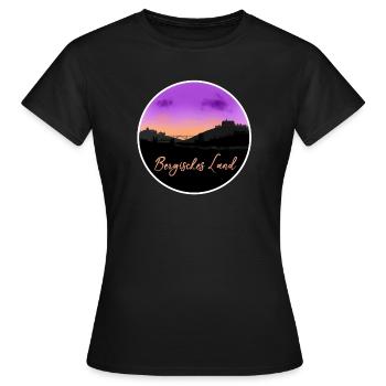 Bergisches Land Fine Skyline - T-shirt Femme - noir - Devant - AI Model Female 172 dark (172cm)