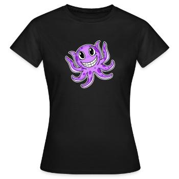 Calmar poulpe - T-shirt Femme - noir - Devant - AI Model Female 172 dark (172cm)